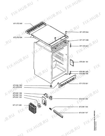 Взрыв-схема холодильника Aeg SAN1332-4 U - Схема узла Housing 001